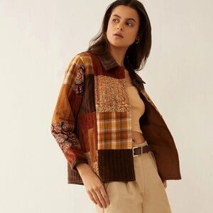 NWT Patchwork Colorblock Jacket
